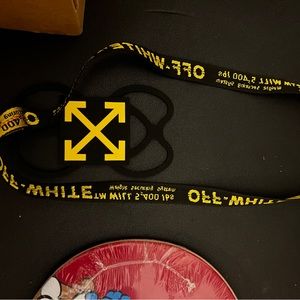 Off-white phone case with lanyard